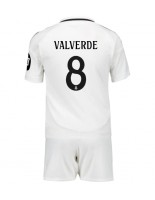 Real Madrid Federico Valverde #8 Kotipaita Lasten 2024-25 Lyhythihainen (+ shortsit)